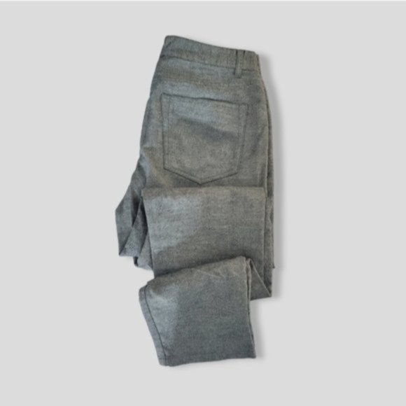 Mens Heather Grey Cotton Trouser Dress Pants- Size 30 Waist - Picture 2 of 9